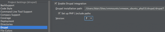 PhpStorm Drupal settings